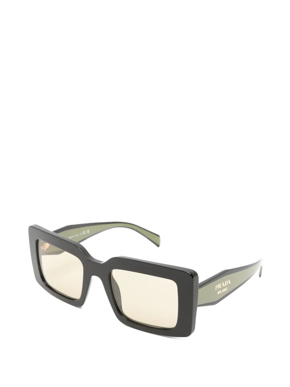 Prada Eyewear Zonnebril met vierkant montuur Zwart