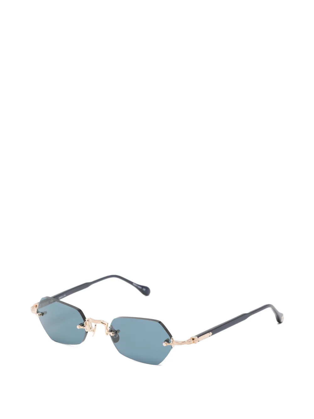 Matsuda Zonnebril met randloos geometrisch montuur Blauw