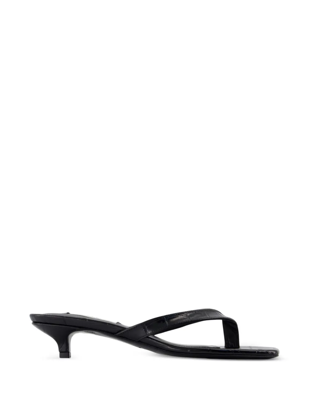 TOTEME croc-effect leather sandals Zwart