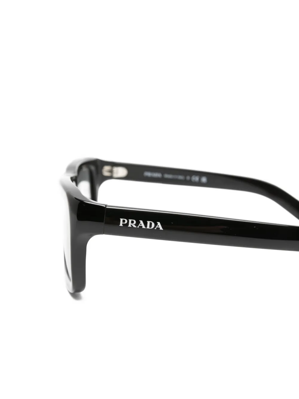 Prada Eyewear Zonnebril met rechthoekig montuur Zwart