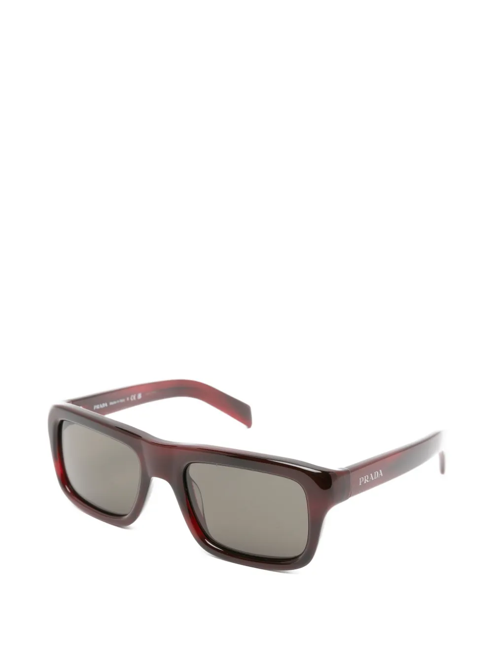 Prada Eyewear Zonnebril met rechthoekig montuur Bruin
