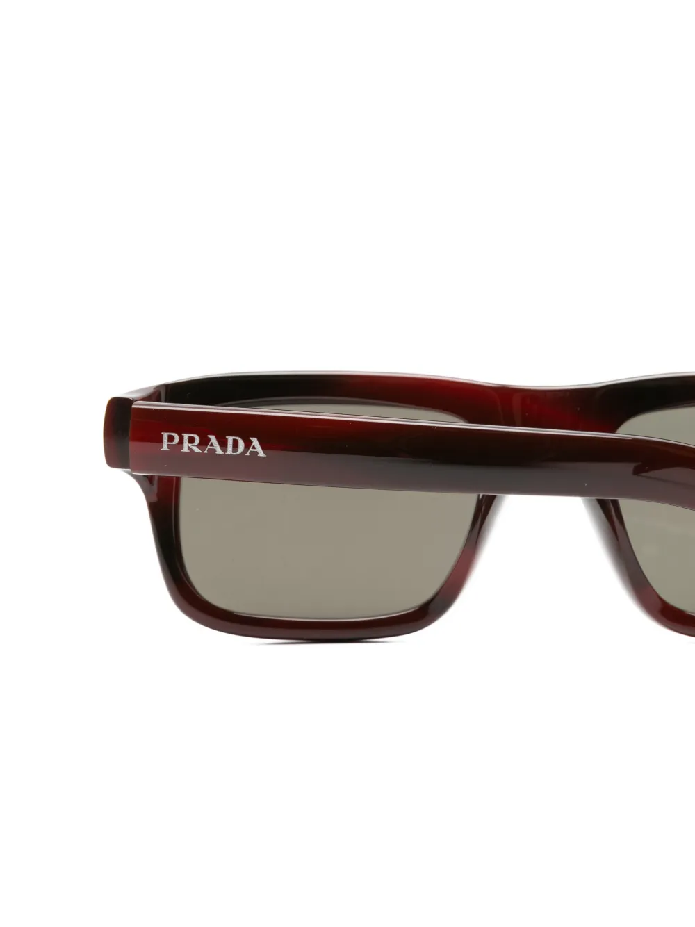 Prada Eyewear Zonnebril met rechthoekig montuur Bruin