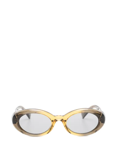 Miu Miu Eyewear logo-plaque oval-frame sunglasses