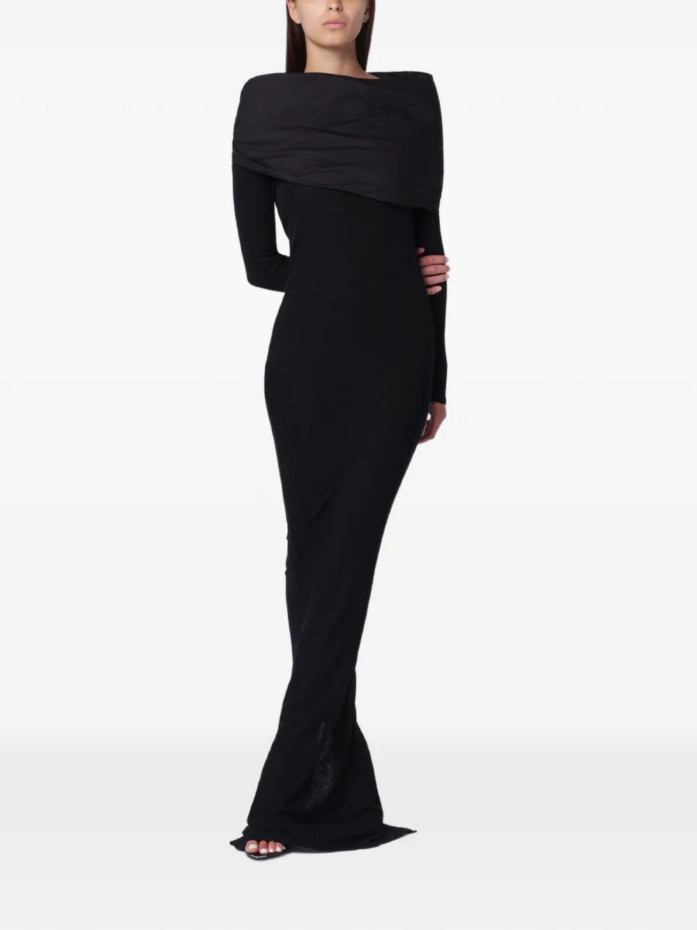 ENTIRE STUDIOS Cavalier off-shoulder long-sleeve dress - Nero