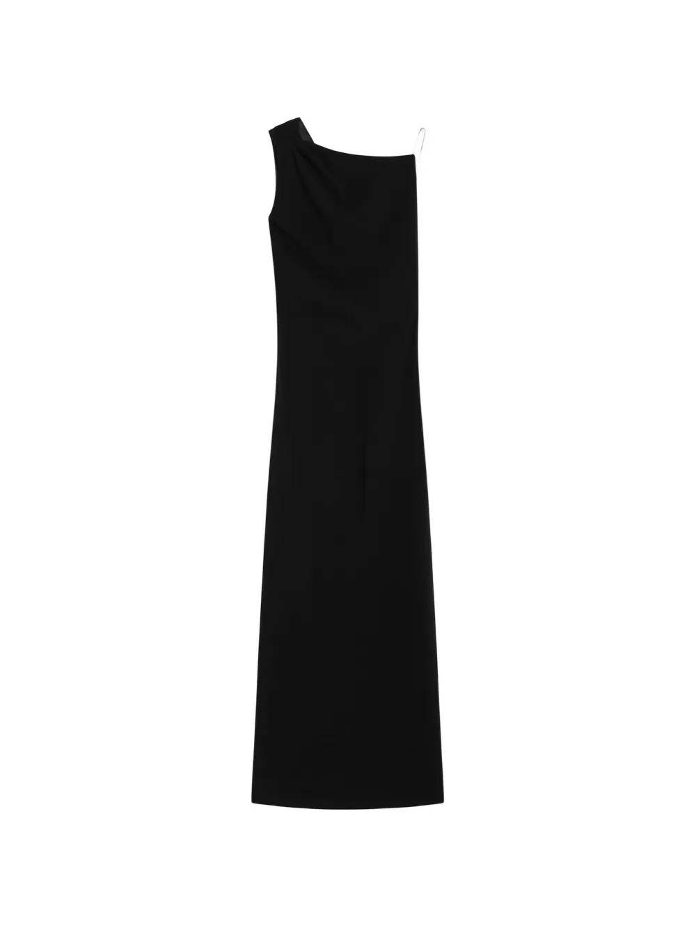 Max Mara robe longue sans manches à une épaule - Noir