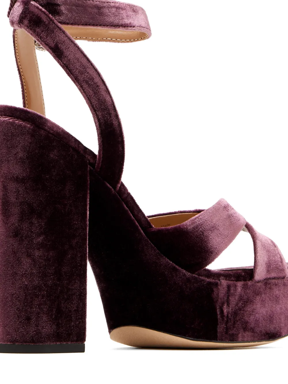Sam Edelman Savannah Glow crystal-buckle velvet sandals Paars