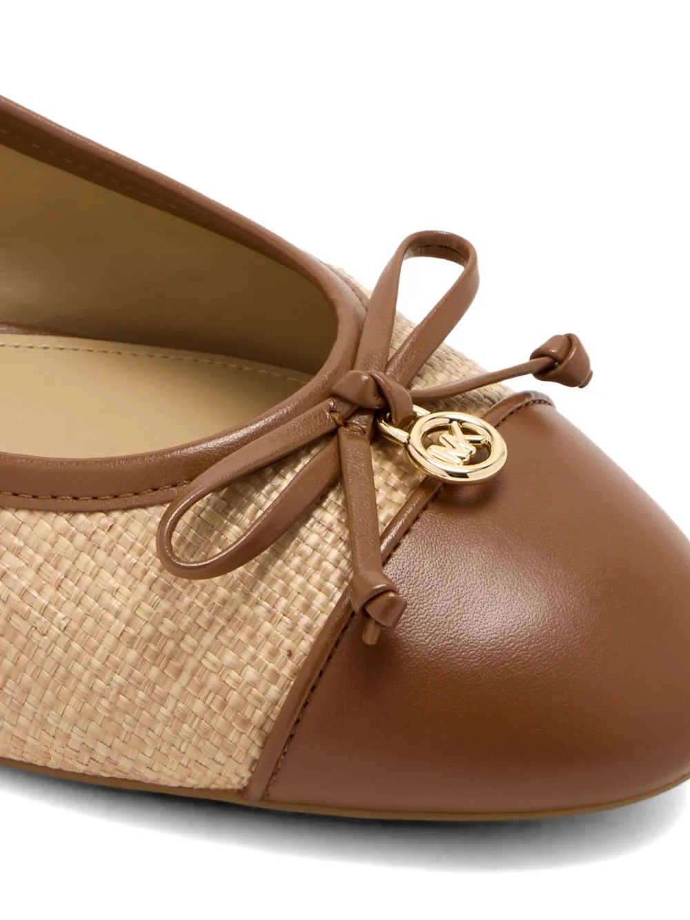 Michael Kors bow-detail cap-toe ballet flats Beige