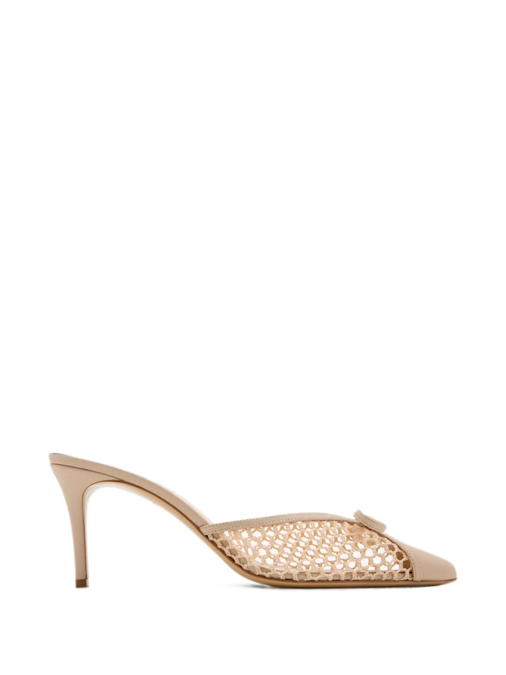 Andrea Wazen Kris Net bow-detail mesh mules - Toni neutri