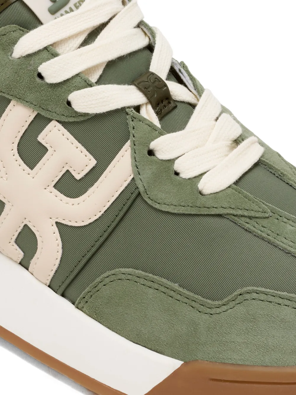 Sam Edelman logo-patch panelled sneakers Groen