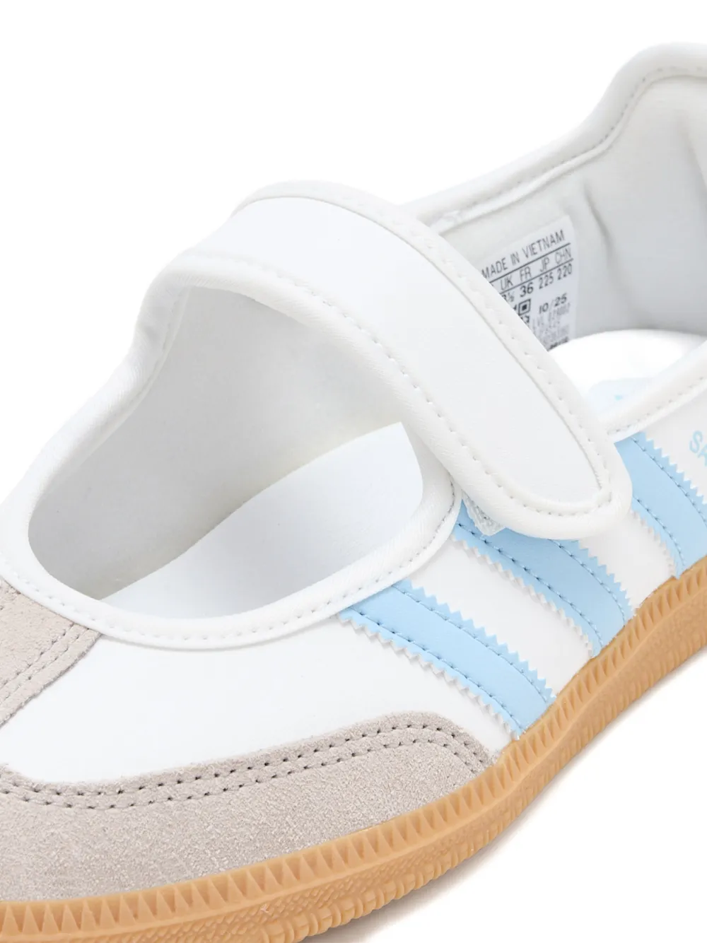 adidas Kids Samba Jane touch-strap ballet flats Wit