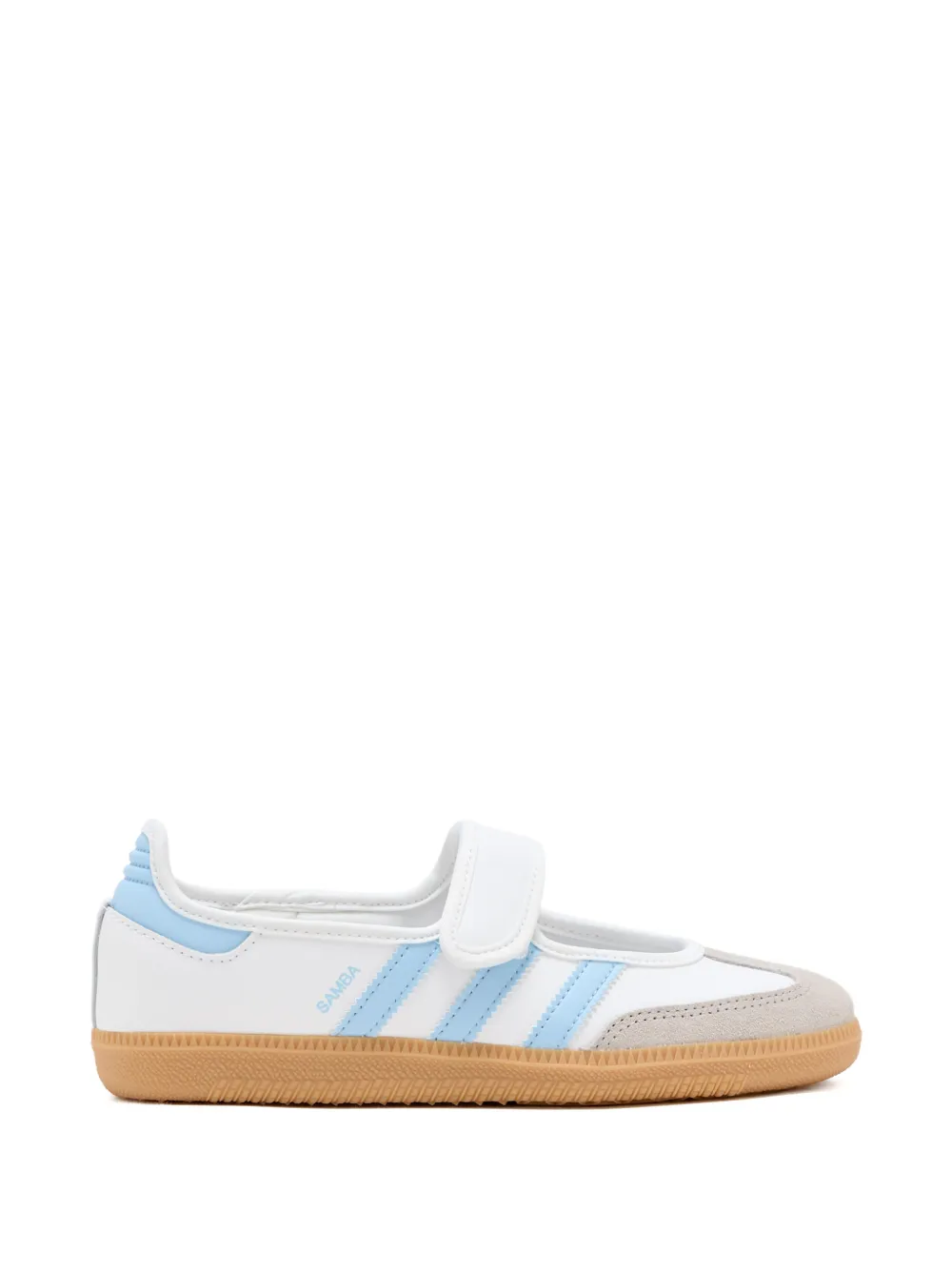 adidas Kids Samba Jane touch-strap ballet flats - Bianco
