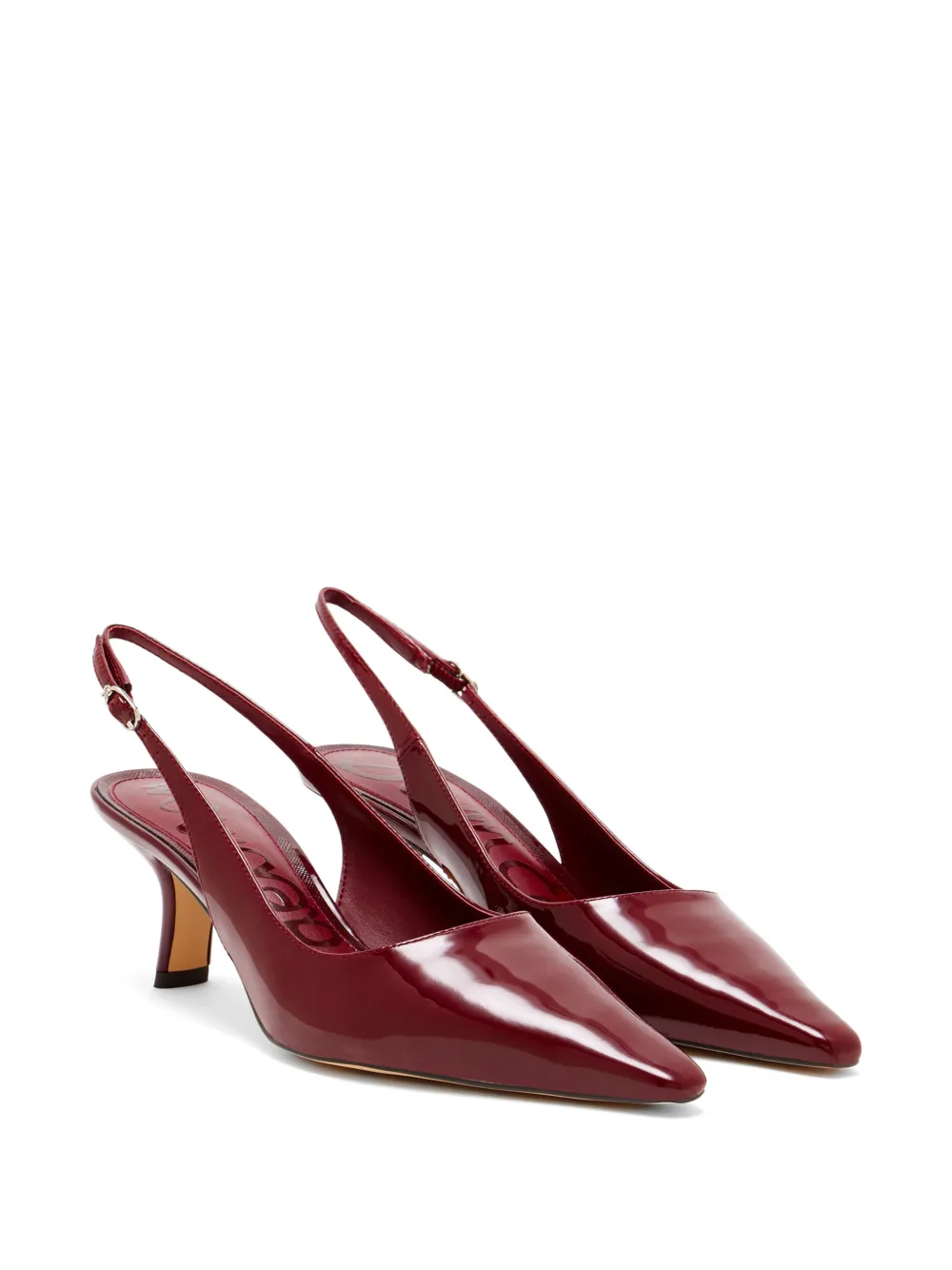 Sam Edelman patent-finish slingback pumps Rood