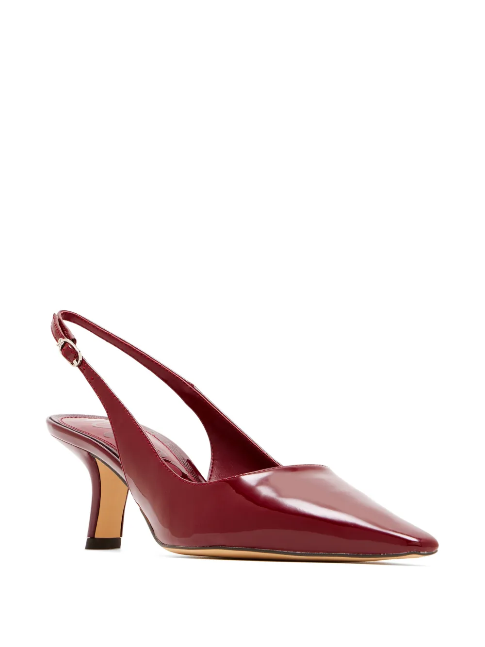 Sam Edelman patent-finish slingback pumps Rood