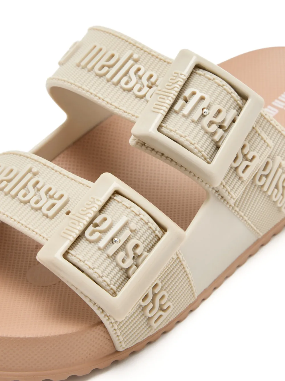 Melissa Odabash Kids Sandalen met gespsluiting en logoprint Beige