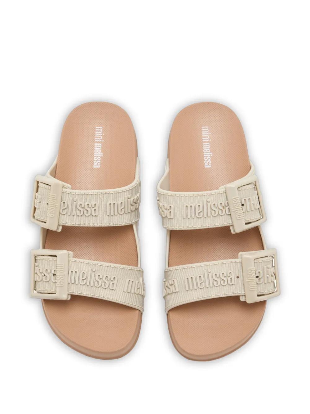 Melissa Odabash Kids Sandalen met gespsluiting en logoprint Beige