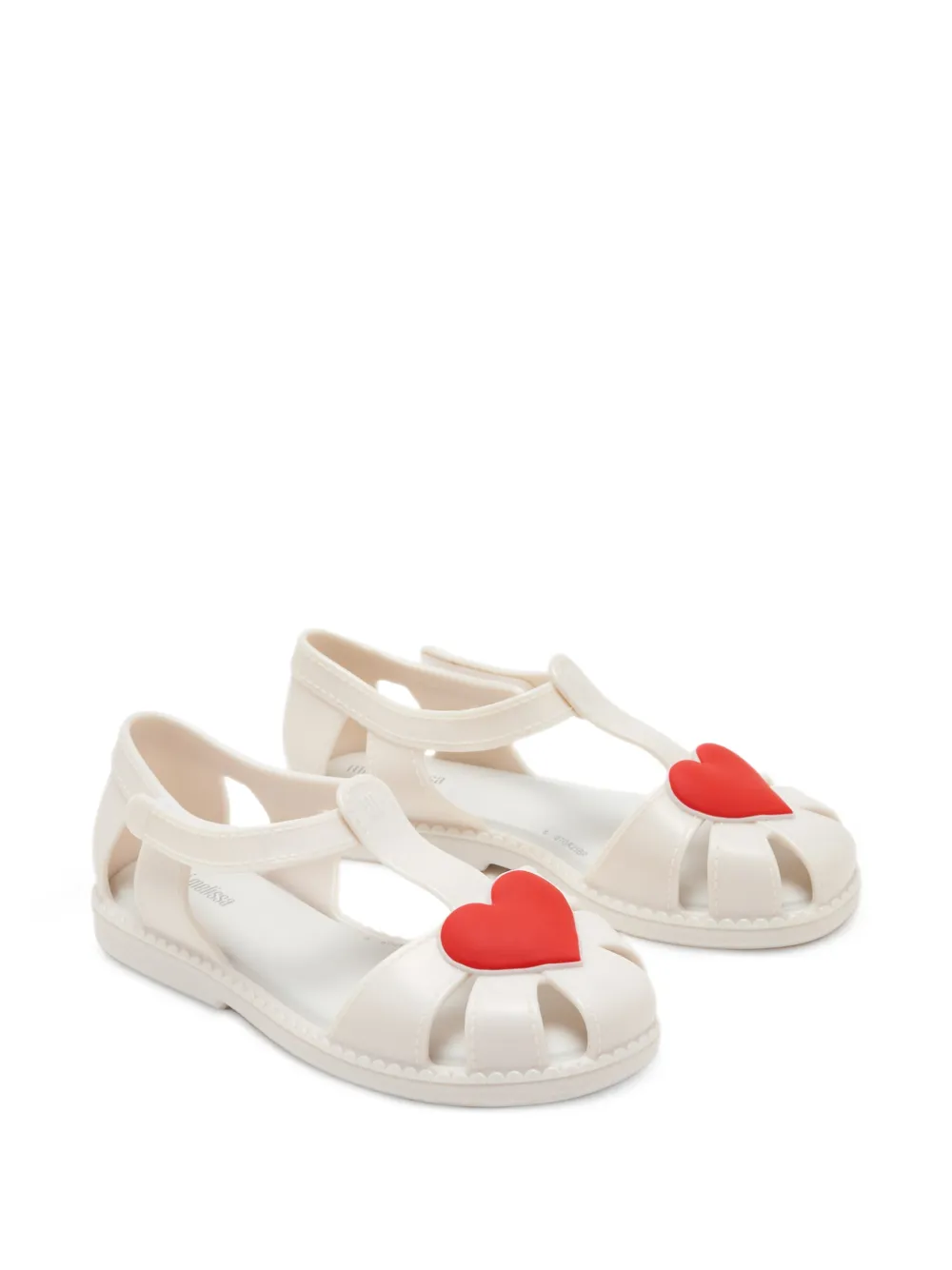 Melissa Odabash Kids Heart T-bar ballet flats - Toni neutri