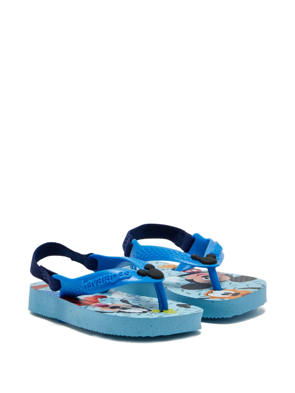 Havaianas Kids graphic-print elasticated-strap flip flops - Blau