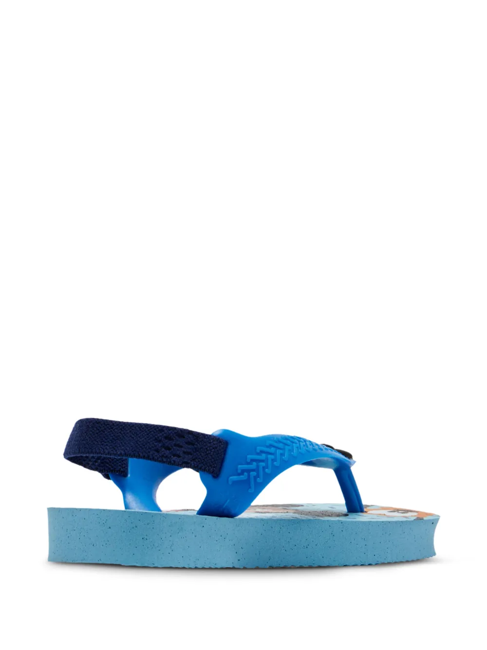 Havaianas Kids graphic-print elasticated-strap flip flops Blauw