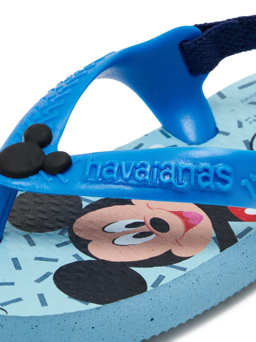 Havaianas Kids graphic-print elasticated-strap flip flops Blauw