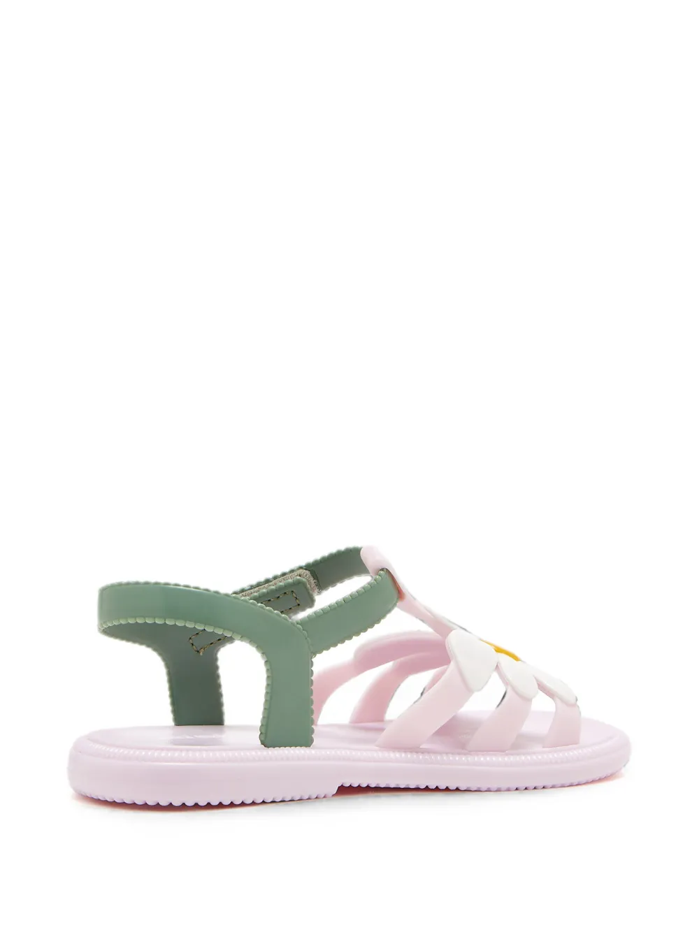 Mini Melissa Hip Bloomy floral-appliqué touch-strap sandals Roze