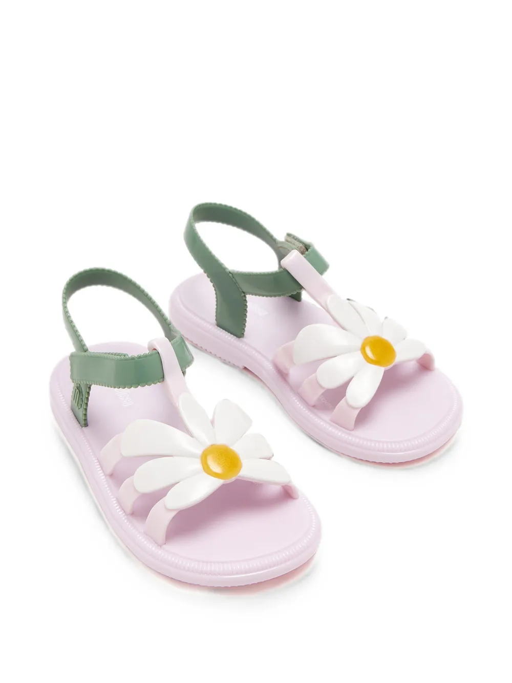 Mini Melissa Hip Bloomy floral-appliqué touch-strap sandals Roze