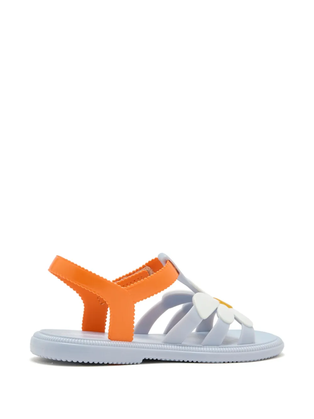 Melissa Odabash Kids Sandalen met klittenband en bloemapplicatie Blauw