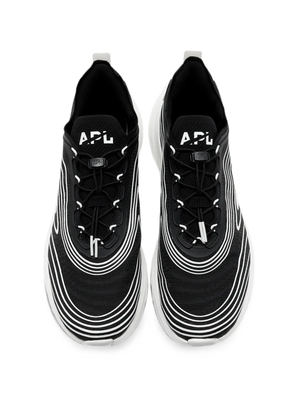 APL: ATHLETIC PROPULSION LABS wave-print toggle-fastening sneakers Zwart