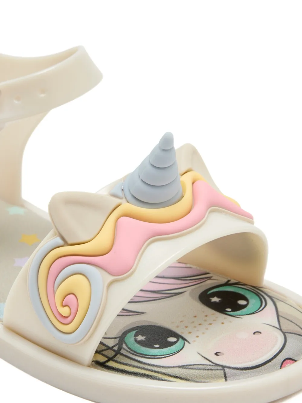 Melissa Odabash Kids unicorn-detail touch-strap sandals Beige