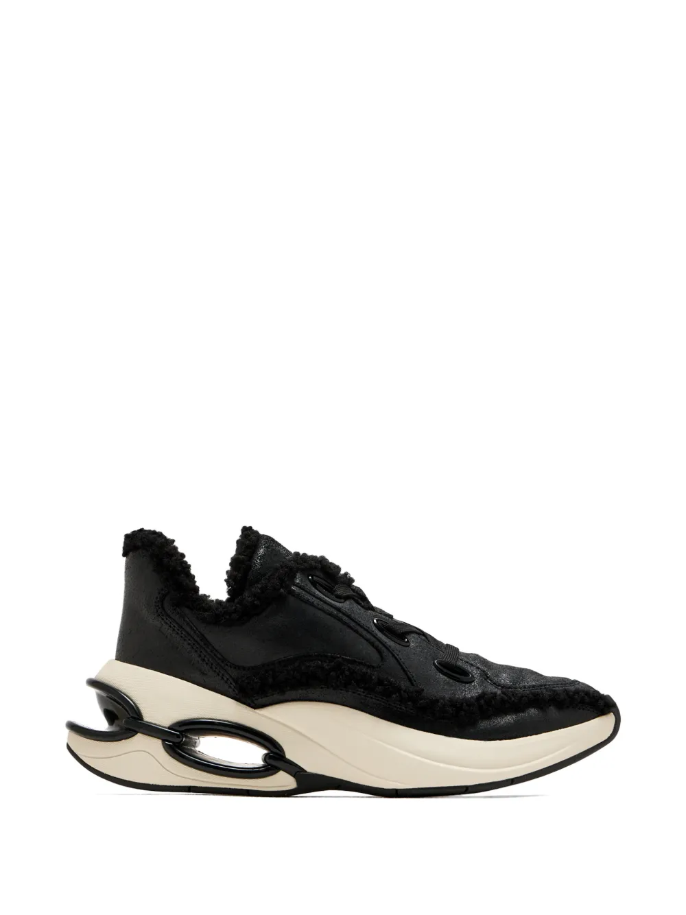 Michael Kors shearling-trim chunky-sole sneakers - Nero
