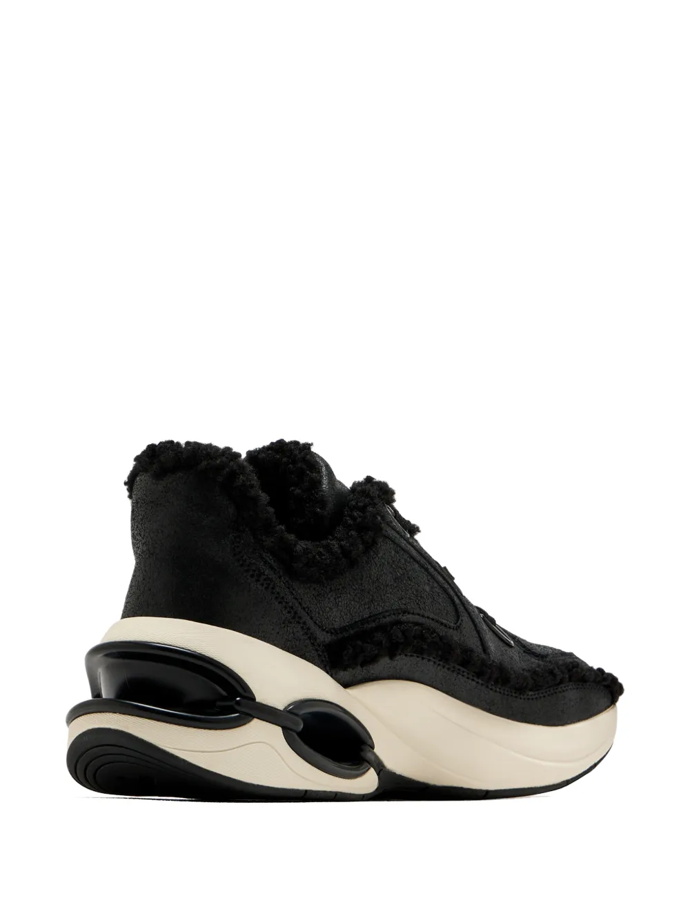 Michael Kors Chunky sneakers met lammy afwerking Zwart
