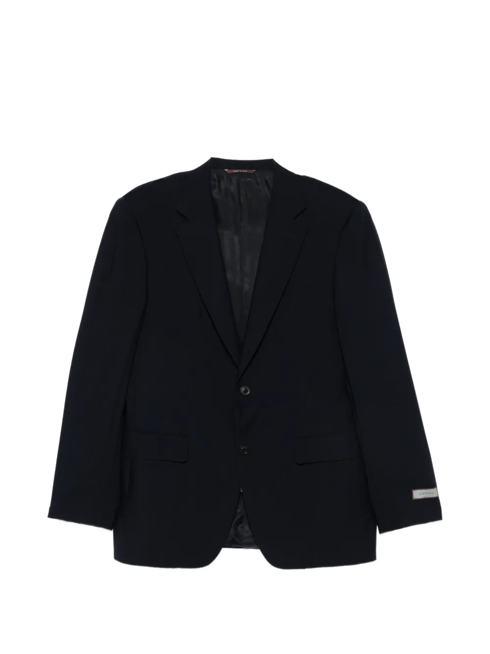 Canali notched-lapel single-breasted blazer - Blu