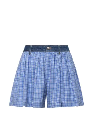 Alexander Wang ラインストーン デニムショーツ | ブルー | FARFETCH JP