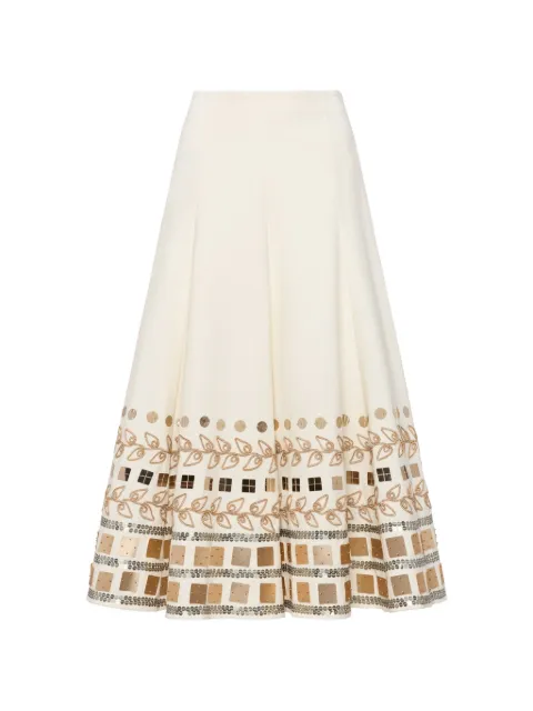 Cinq A Sept embellished cotton skirt