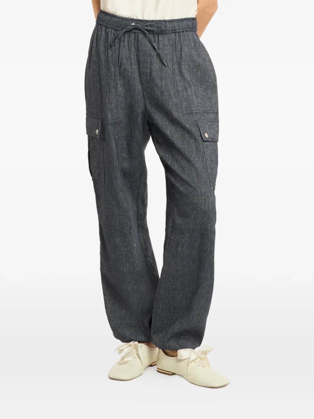 Cinq A Sept Broek met trekkoord Blauw