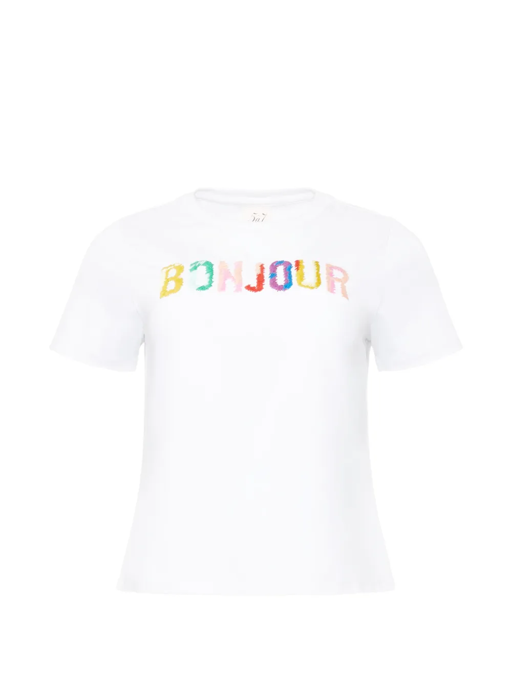 Cinq A Sept T-shirt Bonjour con stampa - Bianco