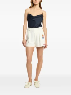Boutique Moschino floral-print Denim Shorts | White | FARFETCH