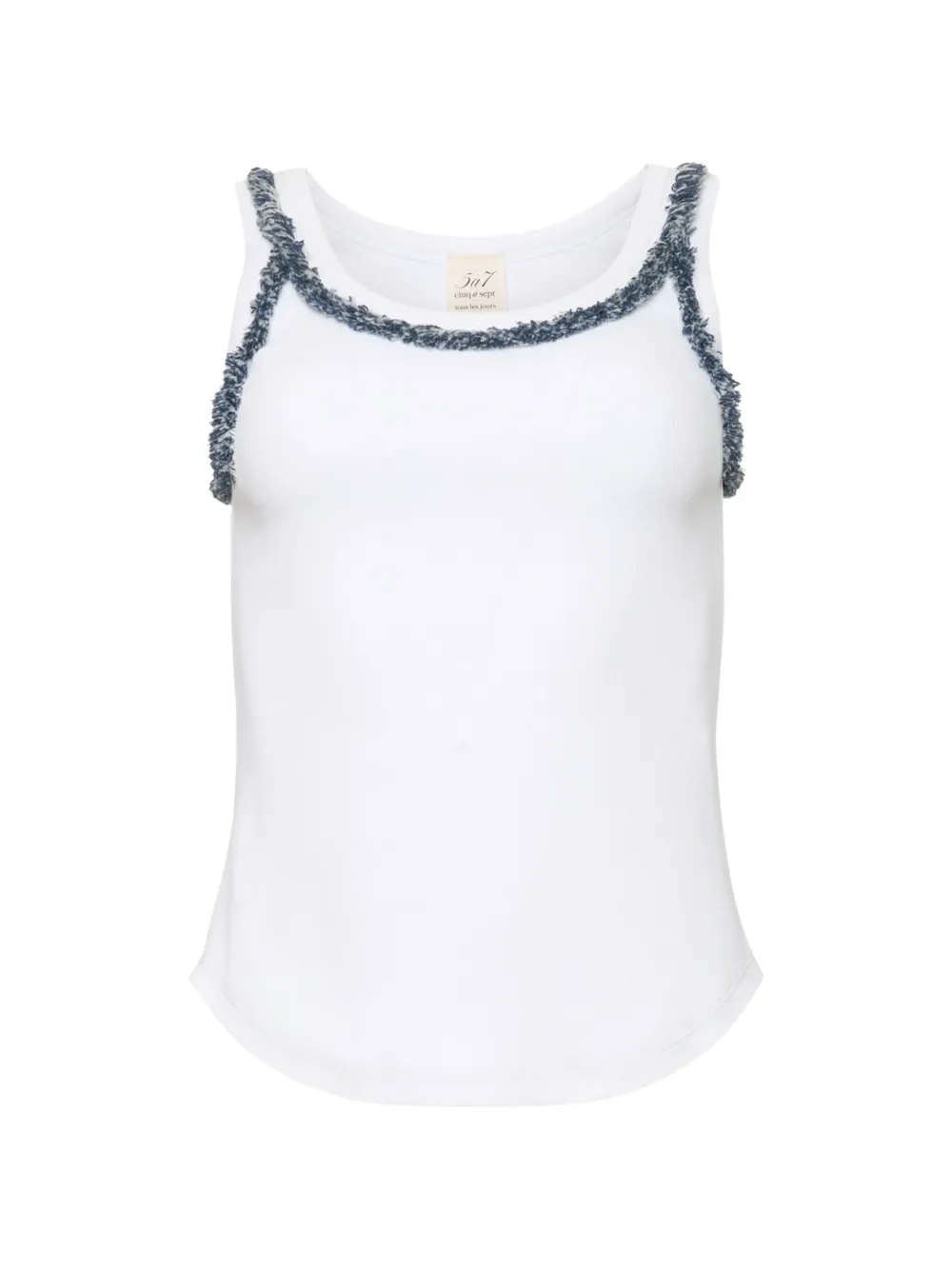 Cinq A Sept fringe-trim tank top - Bianco