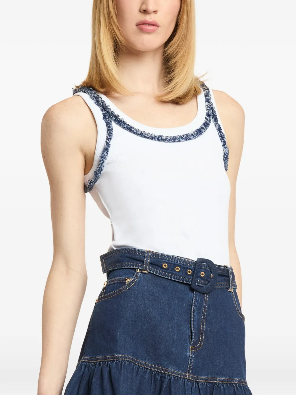Cinq A Sept Tanktop met franje Wit