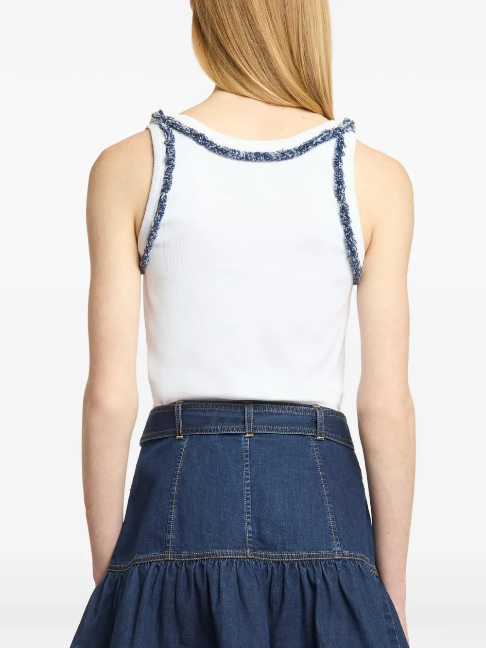 Cinq A Sept Tanktop met franje Wit