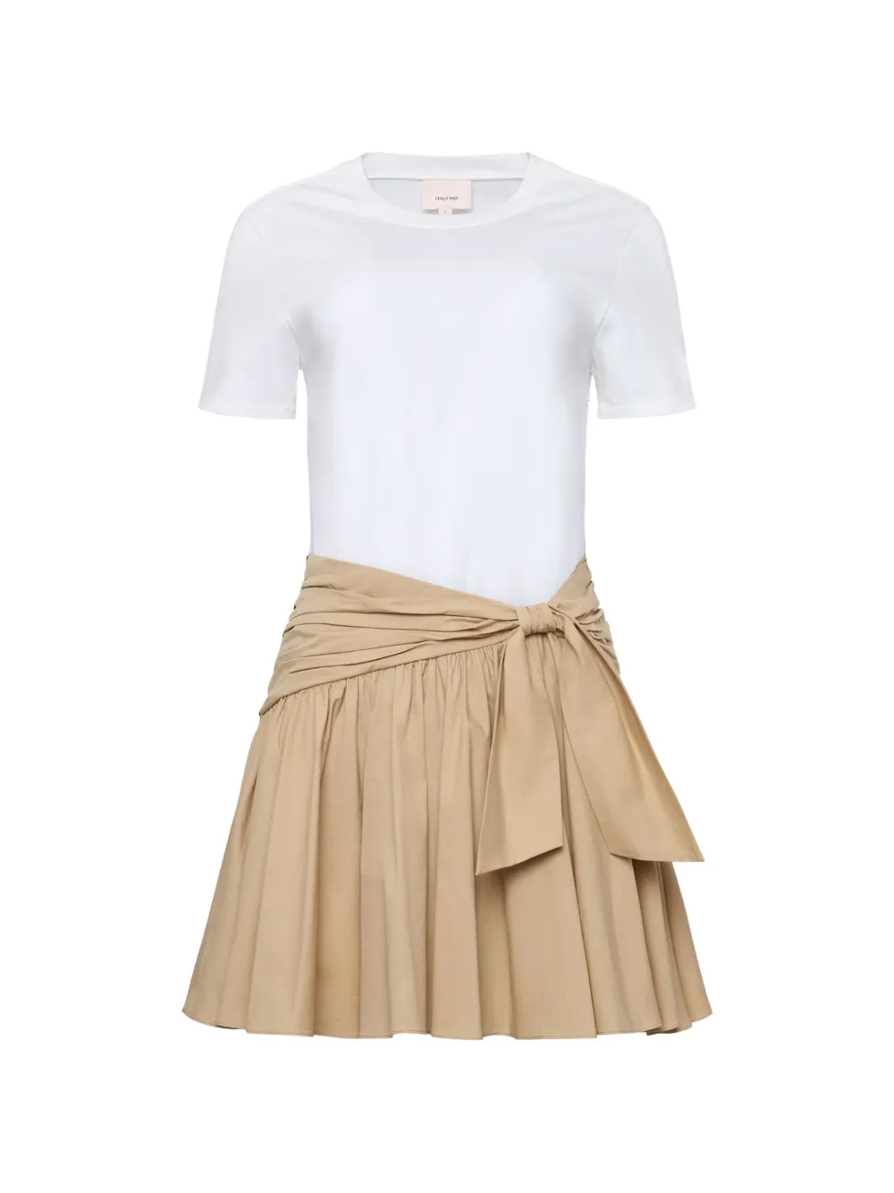 Cinq A Sept Leslie tie-waist pleated dress - White