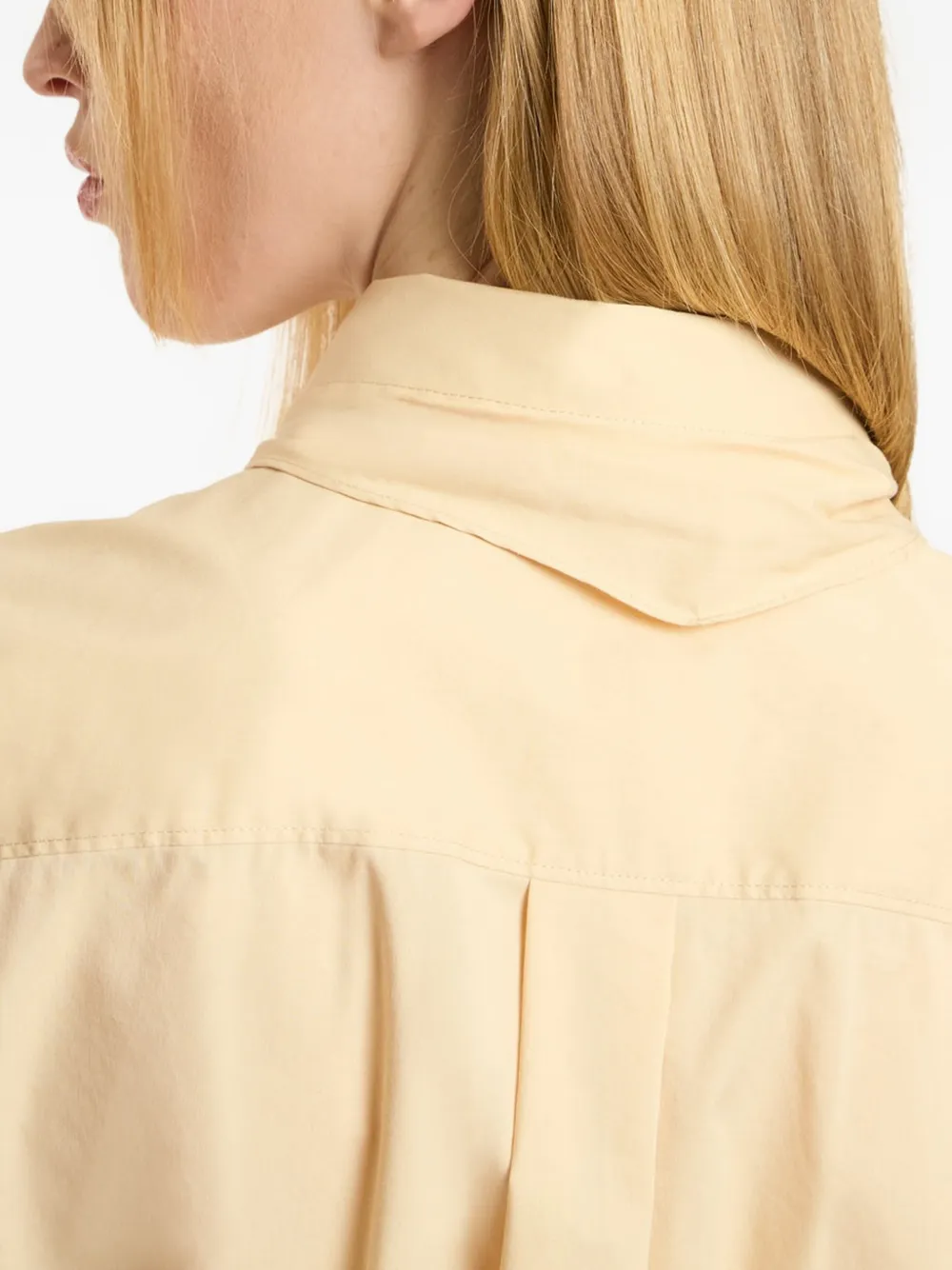 Cinq A Sept Mouwloze top met gestrikte hals Beige