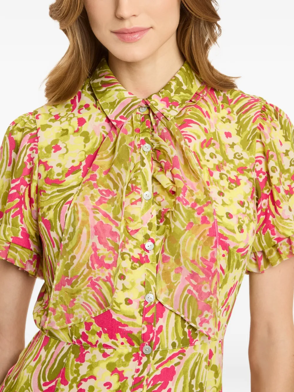 Cinq A Sept Jurk met bloemenprint Roze