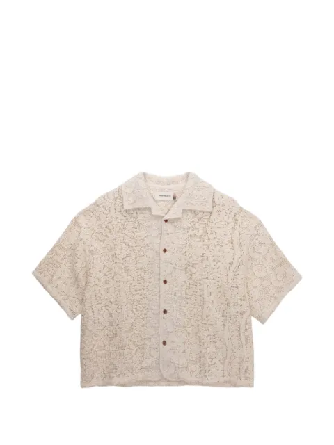 Honor The Gift Mind Maze Camp crochet-lace shirt