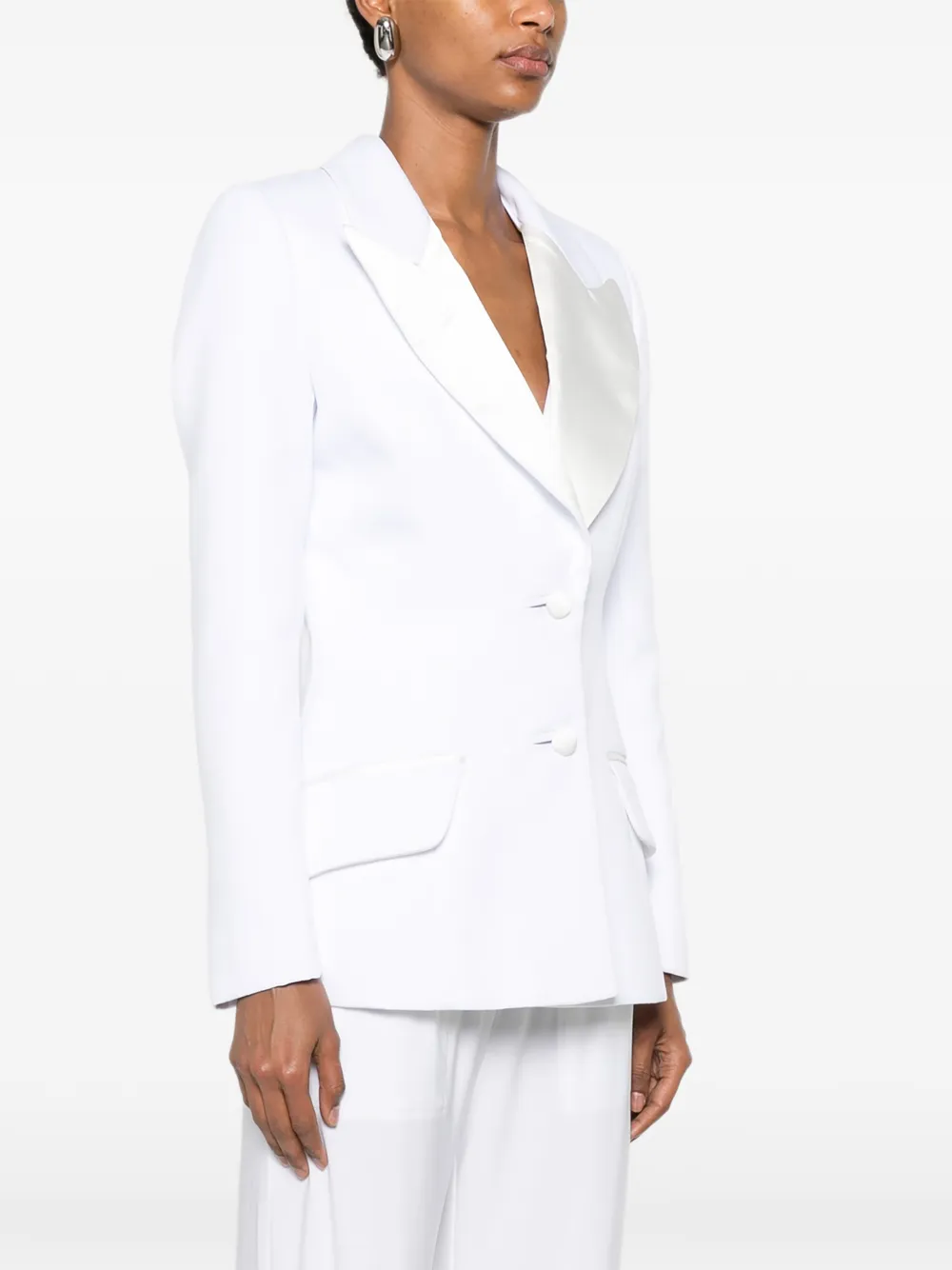 MITILIANE COUTURE Blazer met puntige revers Wit