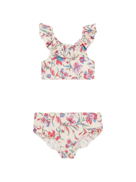 LOUISE MISHA KIDS floral-print ruffled swimsuit