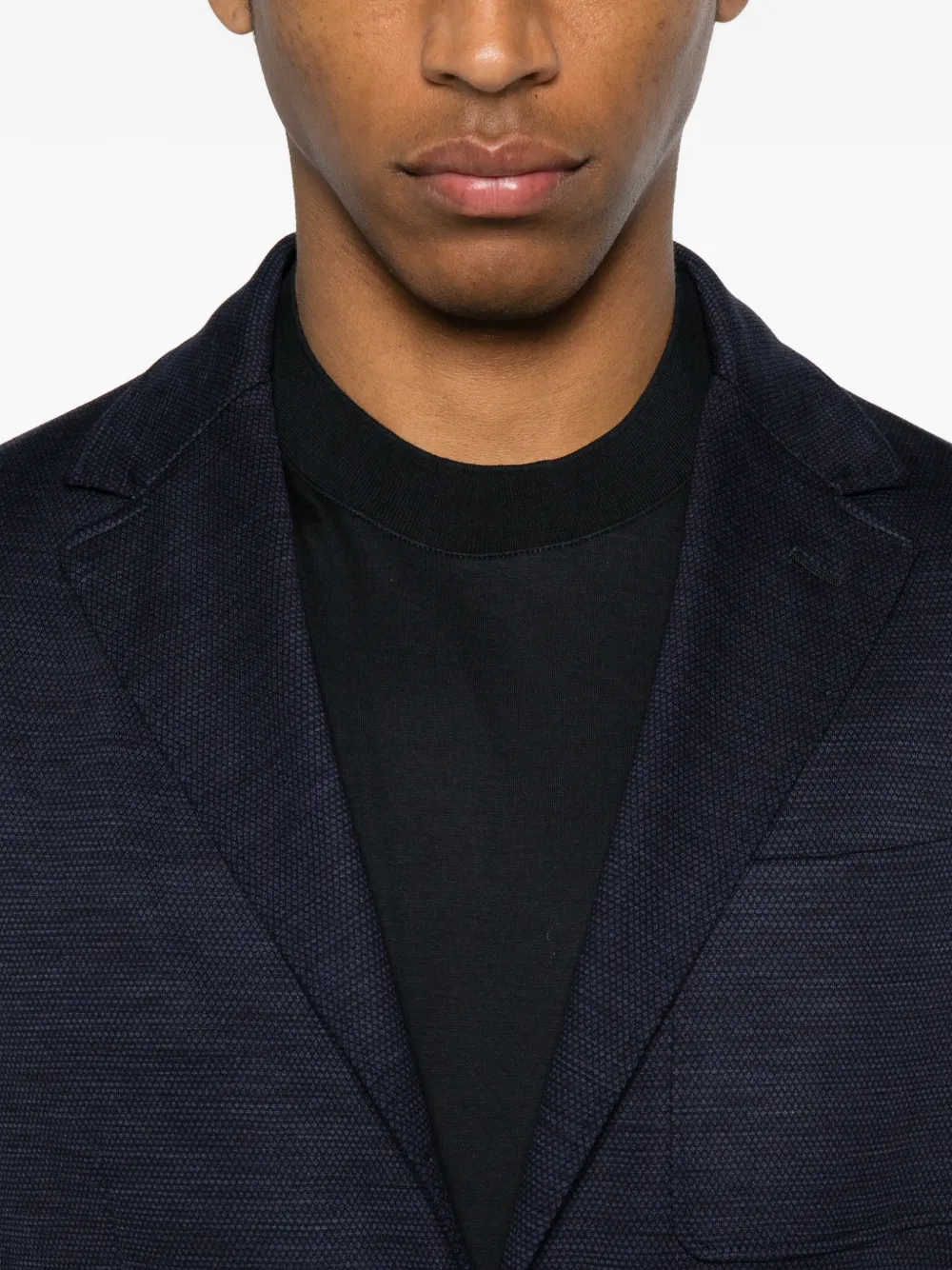 Canali Wollen blazer met opgestikte zak Blauw