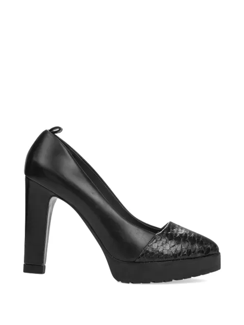 Brunello Cucinelli python-effect platform pumps