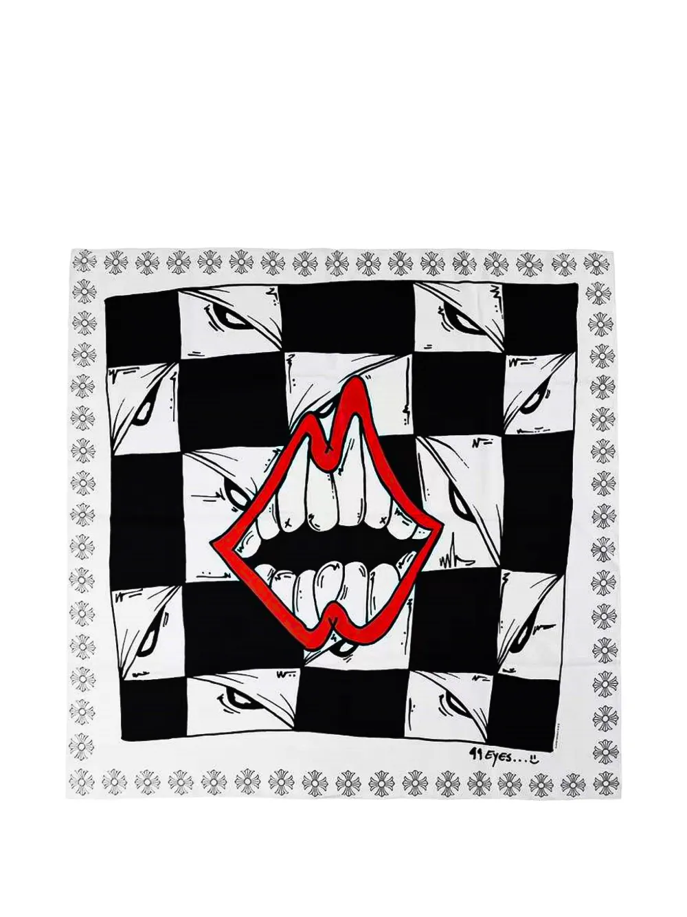 Chrome Hearts Matty Boy Chomper patterned scarf - Bianco