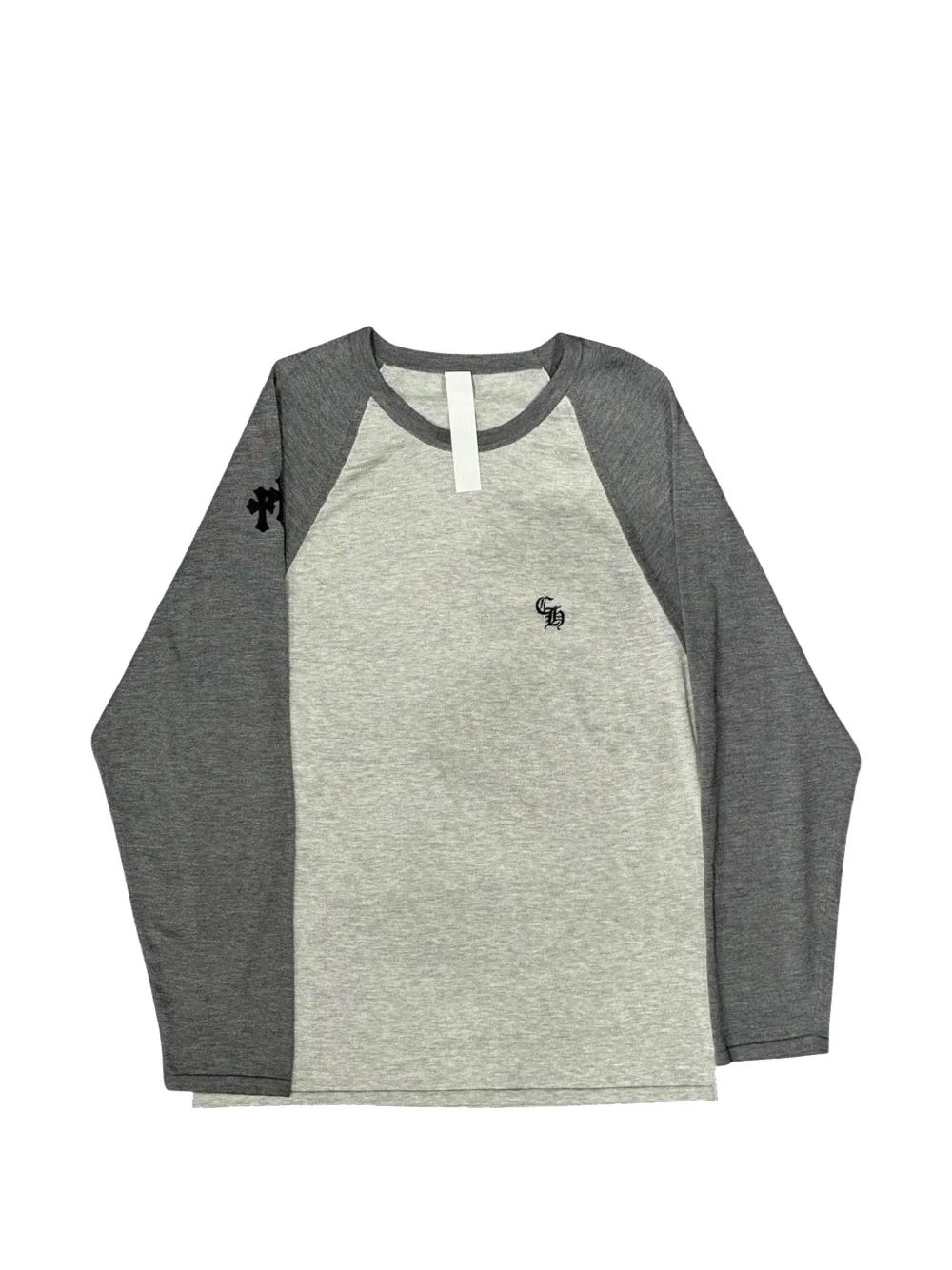 Chrome Hearts cross-patch raglan-sleeve T-shirt - Grigio