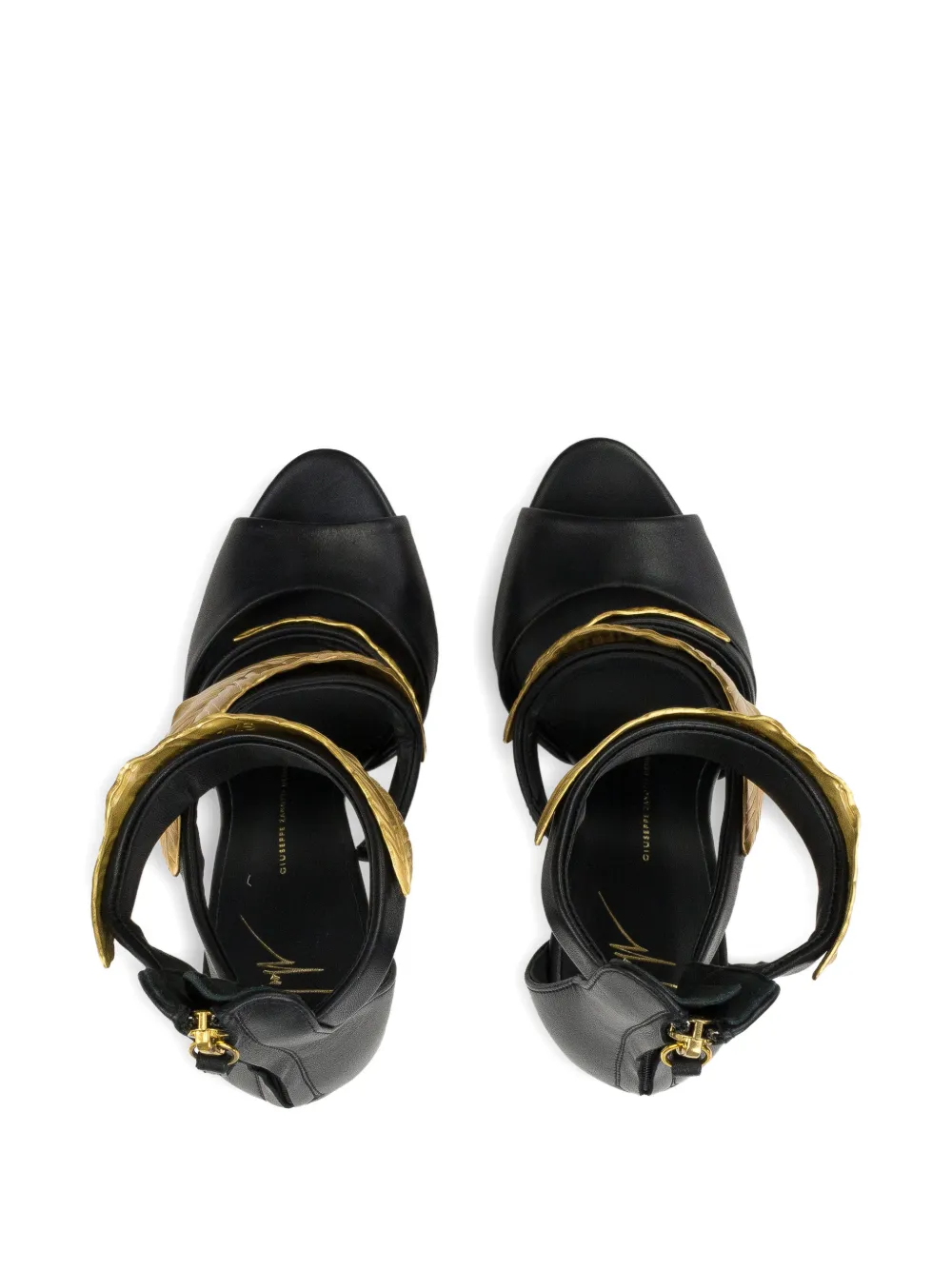 Giuseppe Zanotti Leaf stiletto sandals Zwart